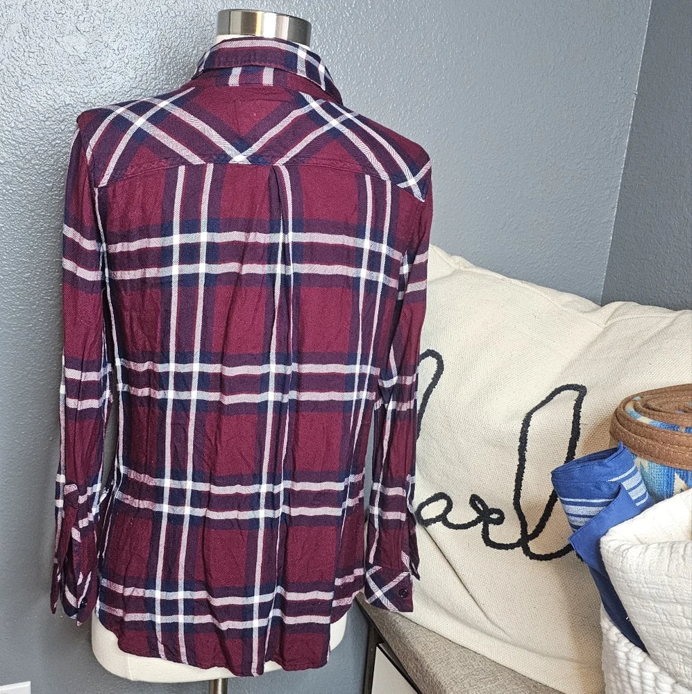 Rails red and blue top size small. - Picture 3 of 4